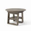 Table de salle à manger extensible grise pour 4 à 6 personnes, table de cuisine ronde à ovale avec rallonge rabattable intégrée, base stable en H et tablette de rangement-917020806