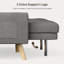 Canapé-lit 70,9 po en tissu d'ameublement inclinable, assise mi-moelleuse 70,9 po.-193864621