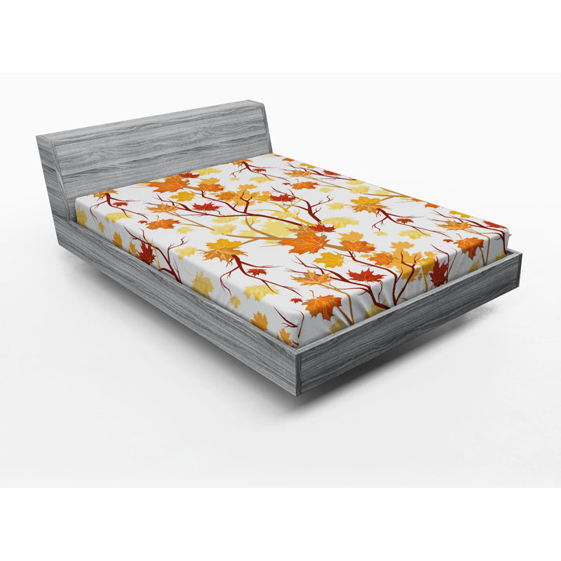 Microfiber Floral Fitted Sheet, Queen Fitted Sheet