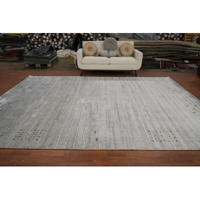 Grand tapis fait à la main de style Gabbeh 9 x 12