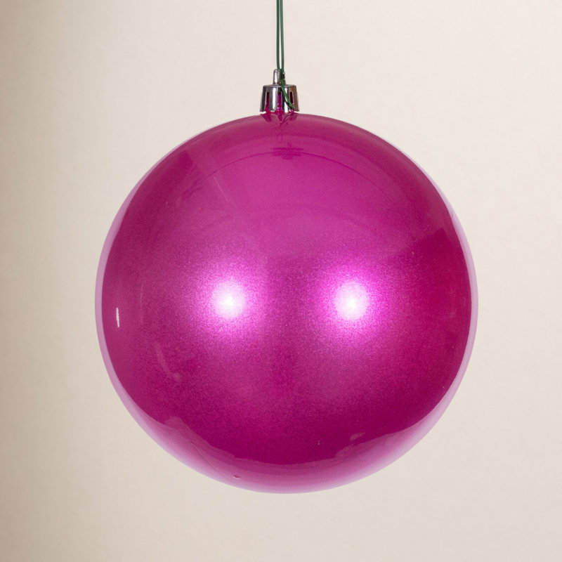 Ornement boule de Noël (ensemble de 6), Rose vif