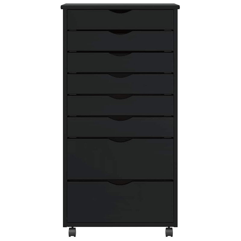 Bacca 53cm Wide File Cabinet, Black