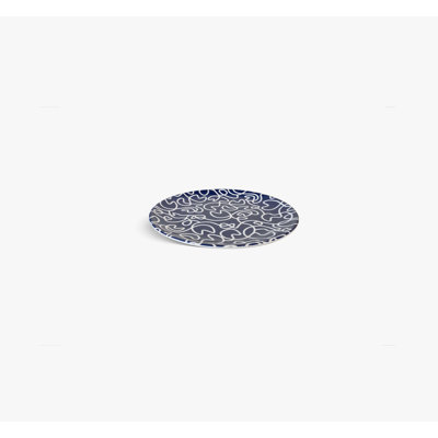 Blue Link & Starburst Round Placemat