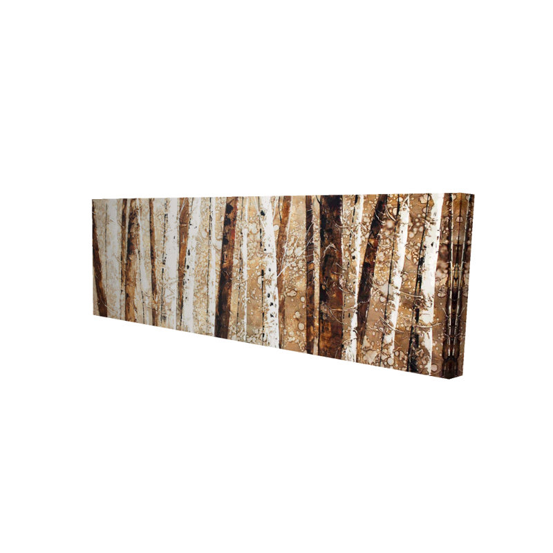 Tree Trunks Brown Rustic Canvas - Home Decor Wall Art