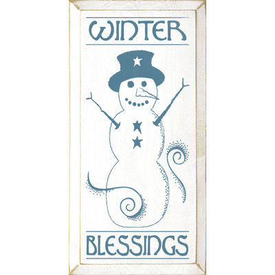"winter bénédiction" , art textuel sur bois