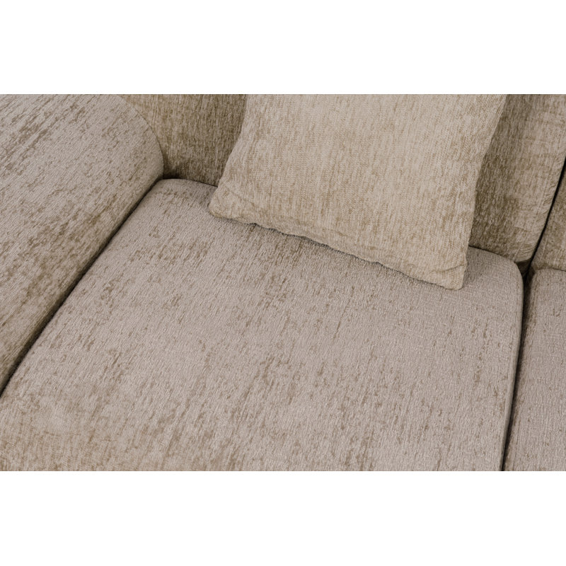 Canapé d'angle modulaire en chenille de 100 cm, Green