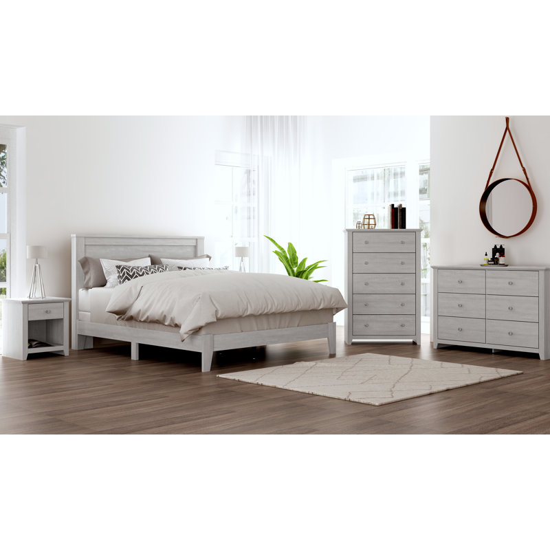 Tevrat Panel Headboard, Dusty Gray Oak, Full/Queen