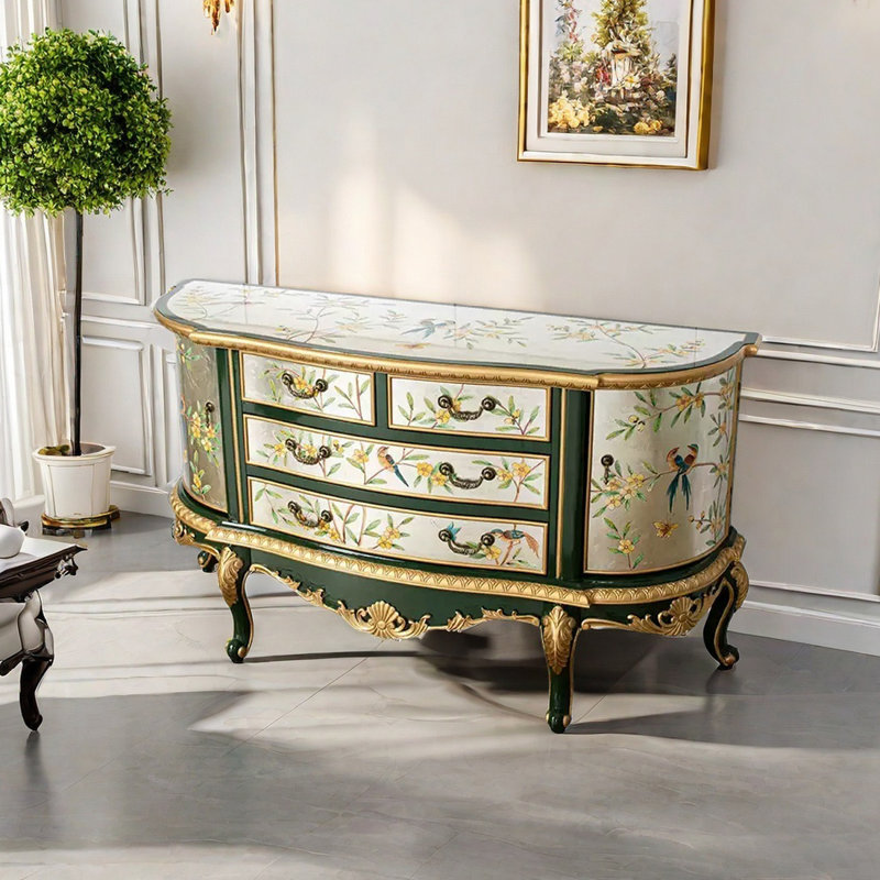 Buffet demi-rond sculpté de style européen