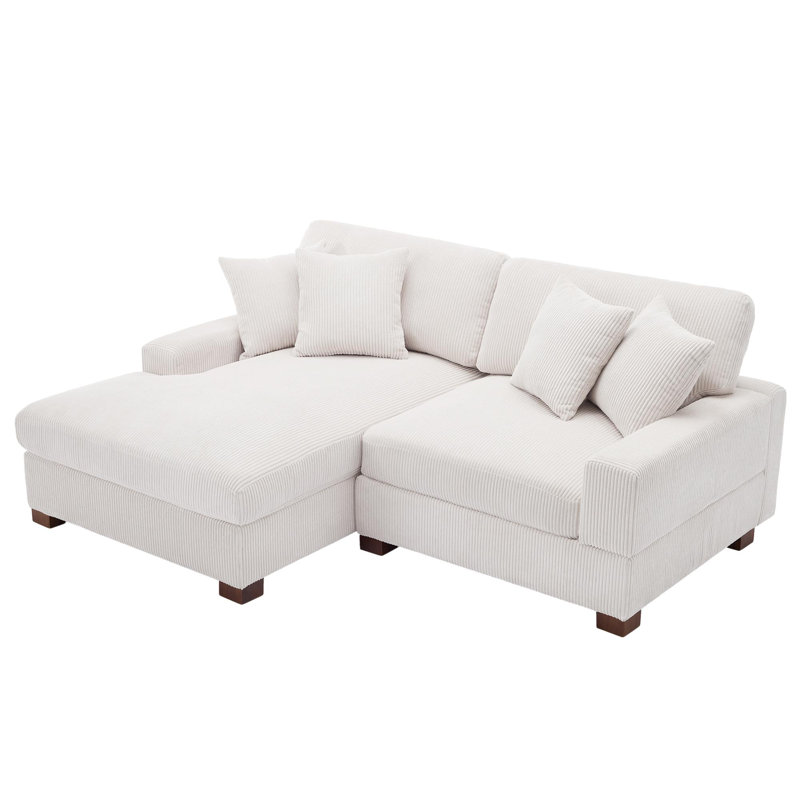 Milbrey Modular Corner Sofa, Beige, Left Hand Facing