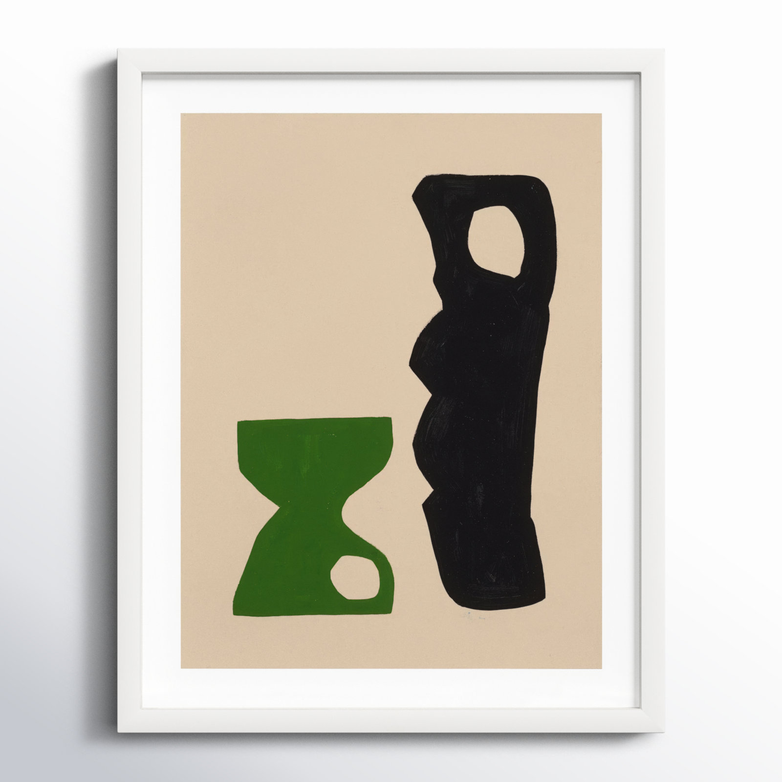 The Conversation by Michael Kempen, 16" W x 20" H, White Framed
