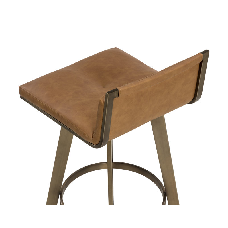 Arizona Swivel Bar & Counter Stool, Brown, Bar Stool (30" Seat Height), Stainless Steel