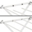 Séchoir à vêtements, support à linge pliable en métal, ne rouille pas et ne tache pas, durable et léger, blanc