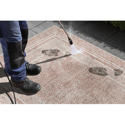 Frame Flatweave Terracotta Rug