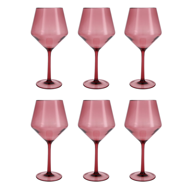 Fortessa Sole Outdoor Shatter Resistant BPA Free Premium Copolyester Plastic Drinkware 6 Pack, Yellow Sun, Sauvignon Blanc Glass