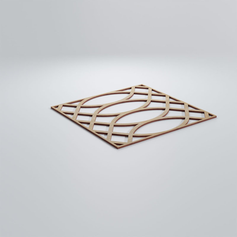 Panneaux muraux décoratifs en bois Montrose, Bouleau, H 7 3/8 po x l 7 3/8 po x P 1/4 po