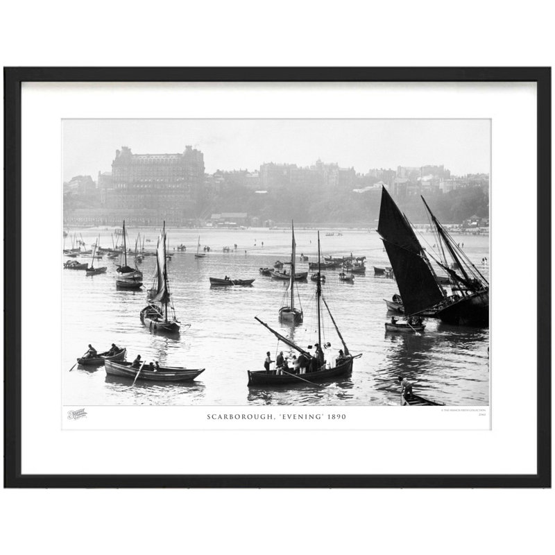 Scarborough, Evening 1890 by Francis Frith - Single Picture Frame Print, 28cm H x 36cm W x 2.3cm D