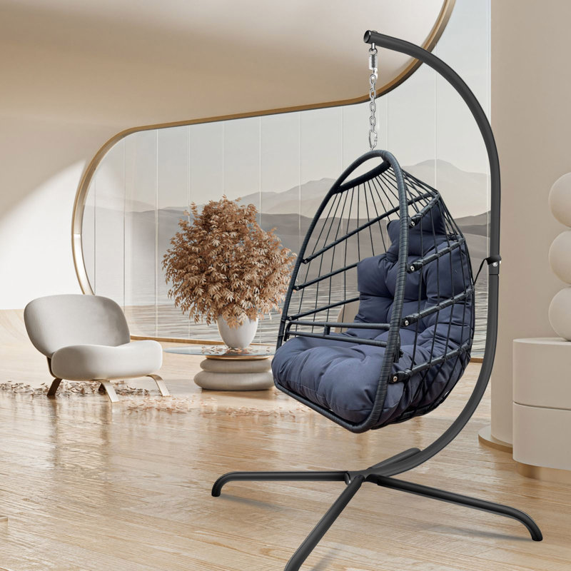 Balancelle avec support Skye, Gris, Noir/gris
