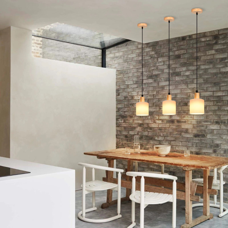 Priella 1 - Light Natural Drum Pendant