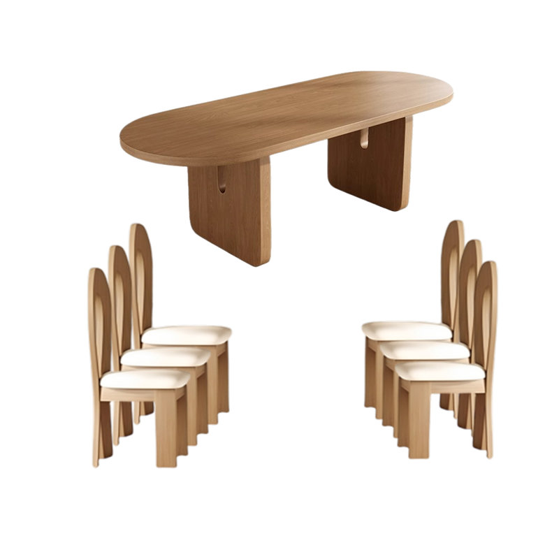Ensemble de salle à manger Zanilah, Brun, H 29,53 po x L 78,74 po x l 35,43 po, 5