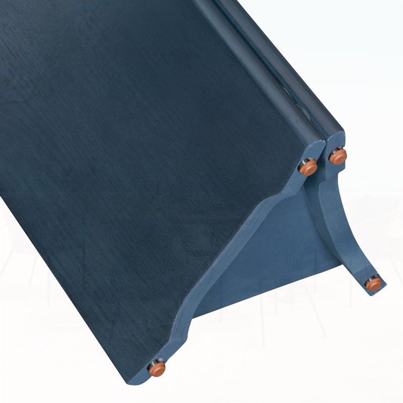 Entryway Table with Oval Top, Navy Blue
