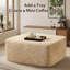 37.01'' Wide Fluffy Ottoman, Plush Accent Pouf, For Modern Interior Design-1415840678