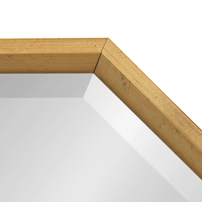 Bensonhurst Flat Mirror, 35" H x 30" W, Gold