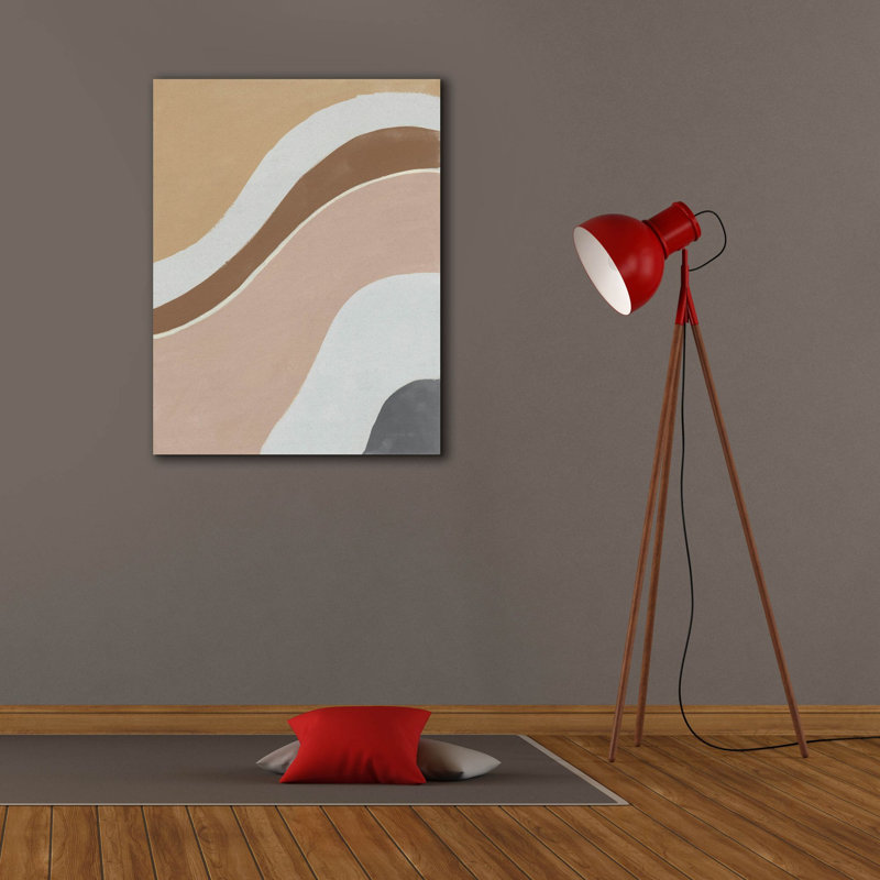 «Flowing 2 Neutral» par Danhui Nai, art mural sur toile, H 34 po x l 26 po