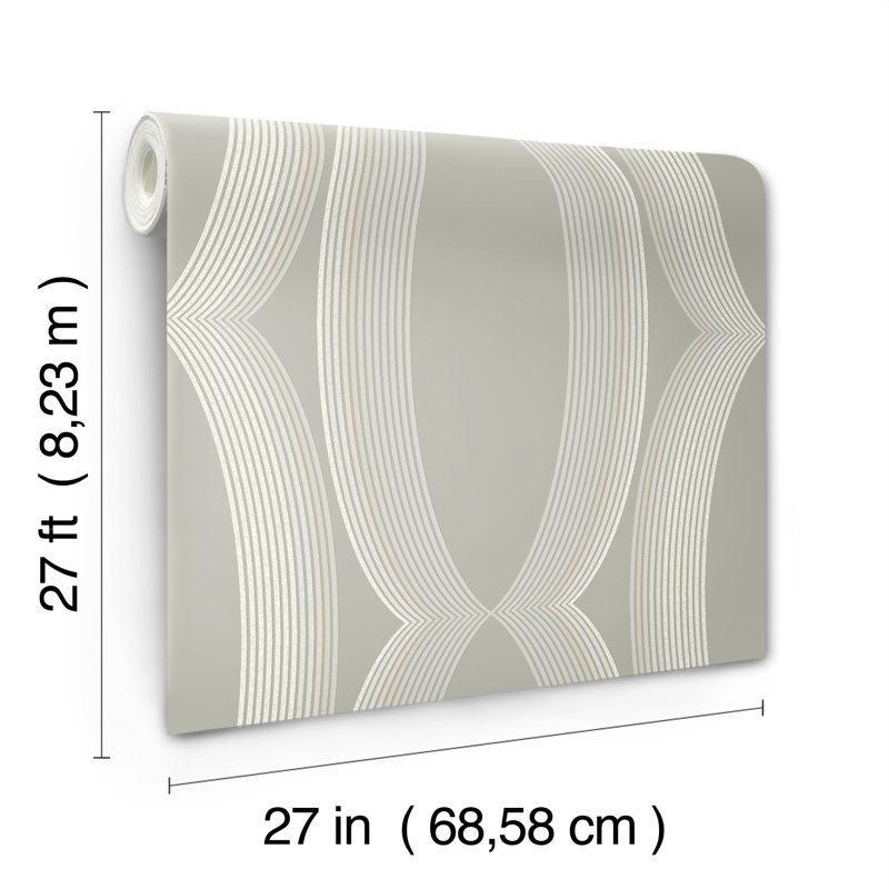 Papier peint progression Ogee, Neutre clair