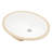 White Ceramic Oval 18"X15" Undermount Bathroom Sink With Overflow - Modern, , To Stains Stain , For Bathrooms