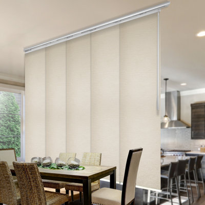 Nile 5-Panel Single Rail Blackout Panel Track Extendable 58"-110"W x 94"H, Panel width 23.5"