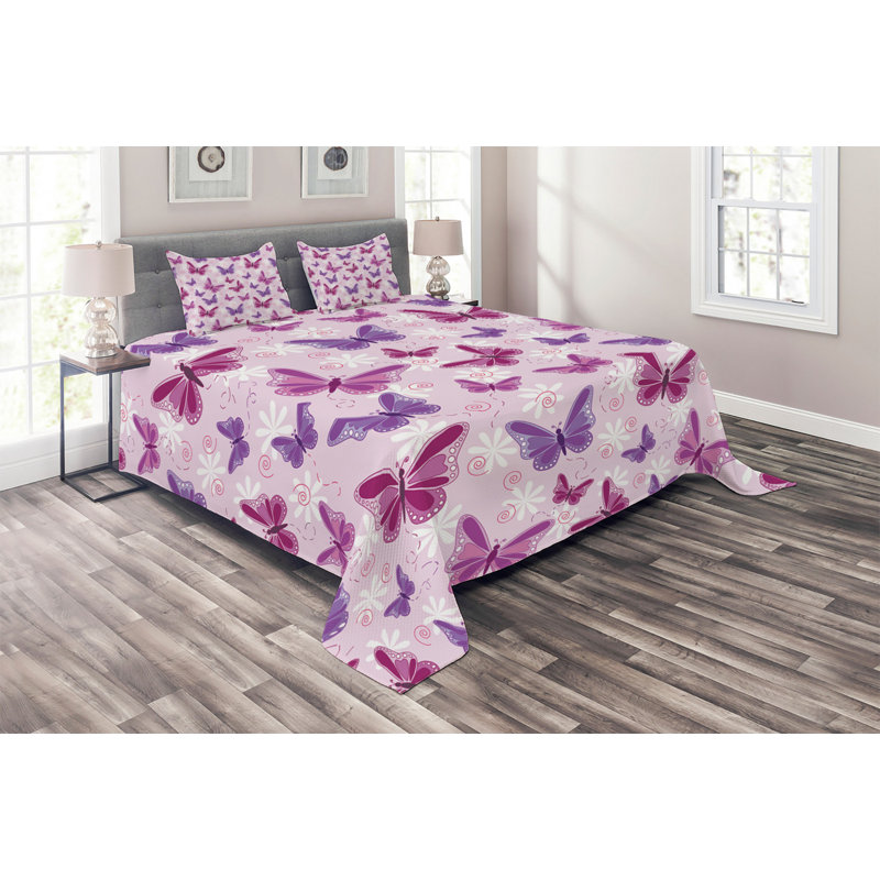 Herbs Farmhouse / Country Polyester Coverlet, King Bedspread + 2 Shams