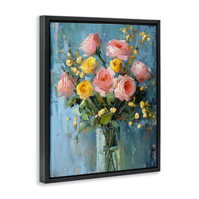Cadre flottant rose et jaune, design Creative Studio
