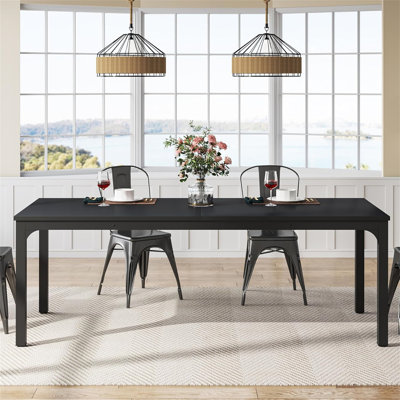 78" Dining Table Large Rectangle Kitchen Dinner Table For 6-8 People Long Modern Dining Room Furniture(Only Table,No Chair)