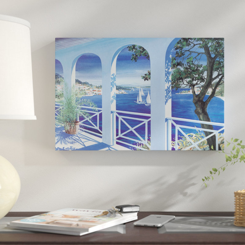 «Seascape II», reproduction sur toile, H 26 po x l 40 po x P 1,5 po, Pas de tapis, Toile tendue