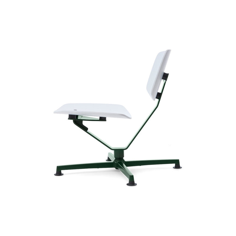 Arba Side Chair, White/Dark Green