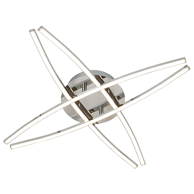 plafonnier encastré 24 po à DEL 4 lumières