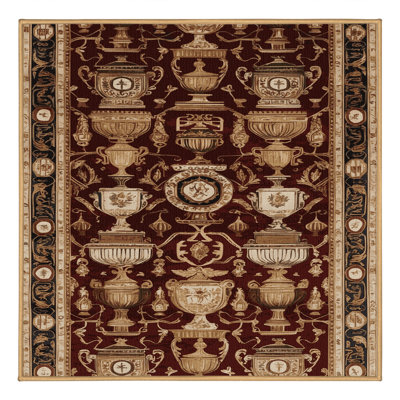Tapis brun français lavable à la machine