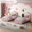 Upholstered Platform Bed Frame with LED Lights & Storage Drawer-33545313-33545321