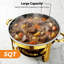 Ensemble de 4 plats de chafing pour buffet, ensemble de chafing dishes ronds en acier inoxydable