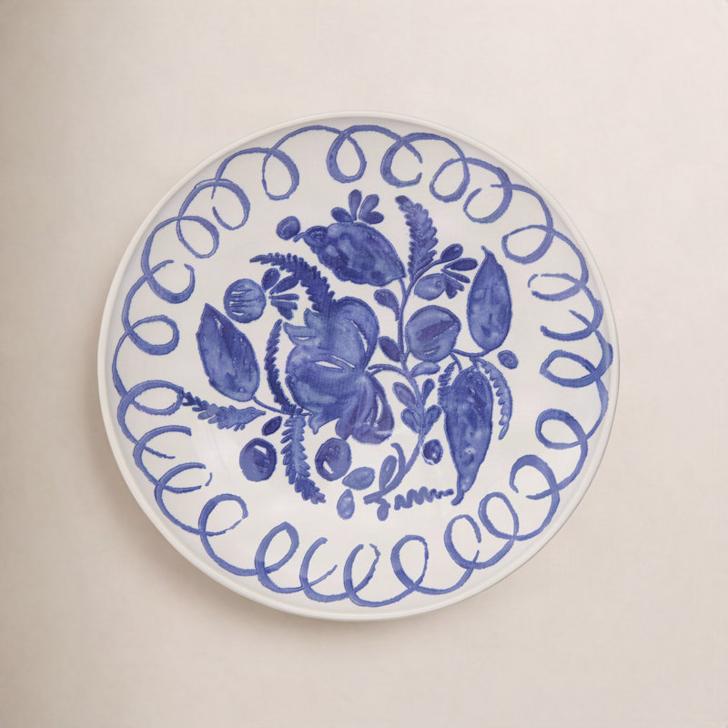 Amalfi Pasta Bowl - Pink - 9.1", White, Blue
