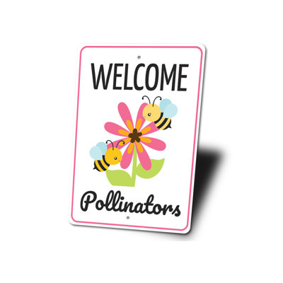Enseigne pollinisateurs en aluminium