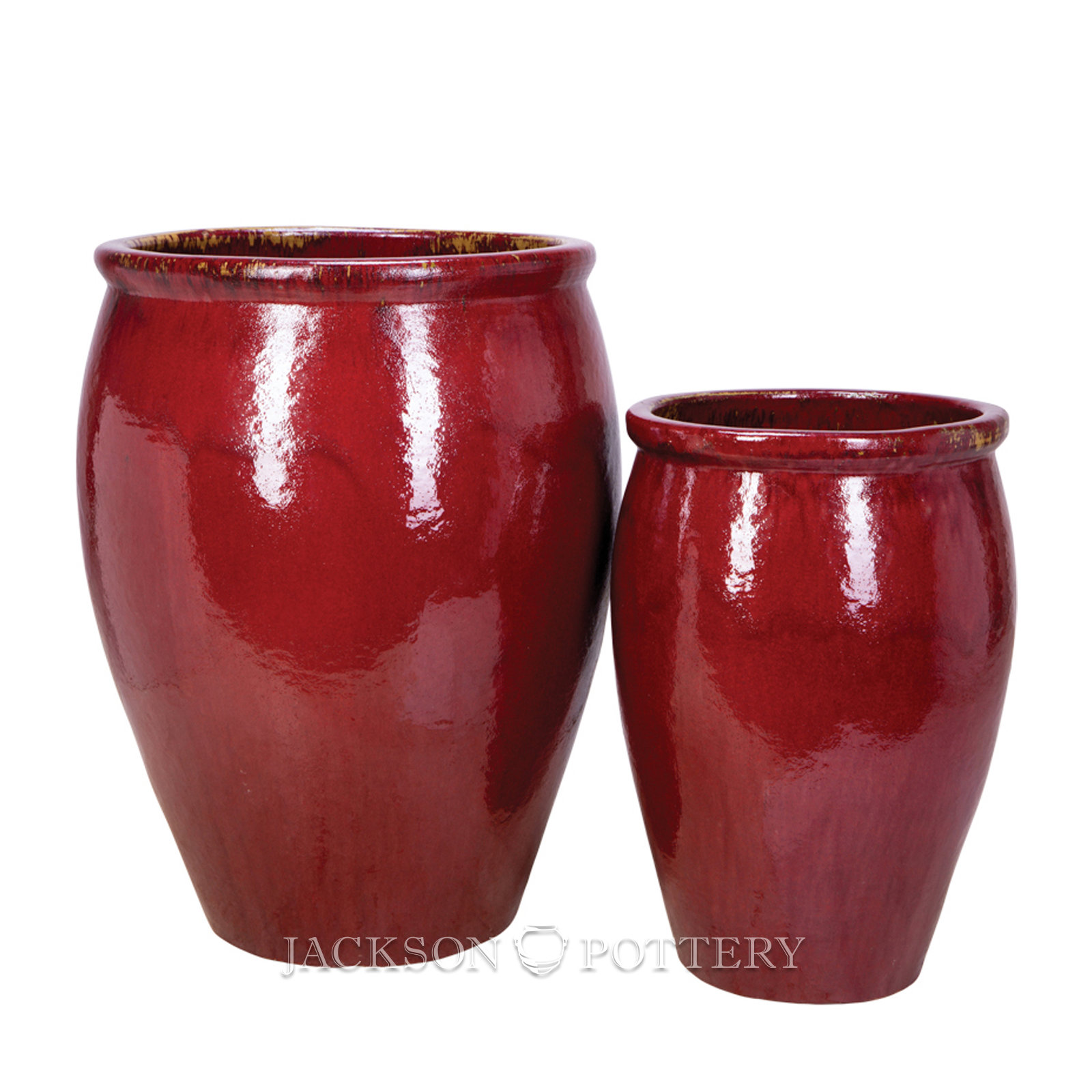 Medium Vase Set Of 2 A,B , Oxblood