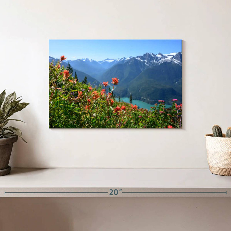 Hannes Diablo, fleurs sauvages au bord du lac, H 8 po x l 12 po