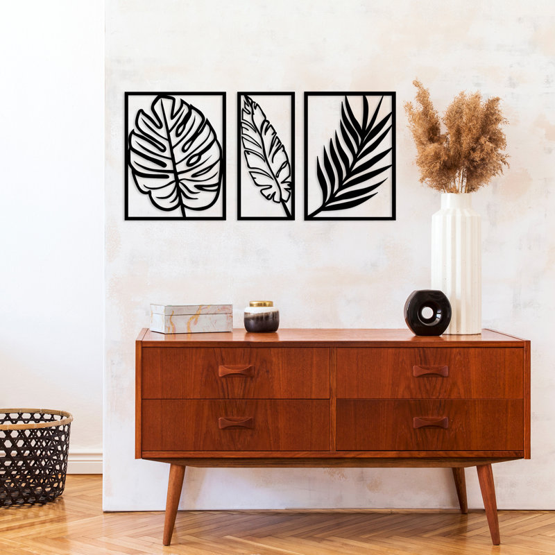 Nykeemah Stylish Black Metal Wall Accessory, 31.5 x 15.0 inches | 100% Durable Metal, Thickness: 0.06 inches | Easy Wall-Mount Design, Lightweight at 2.2 lbs | Perfect for Home Decor, Modern Aesthetic & Unique Touch