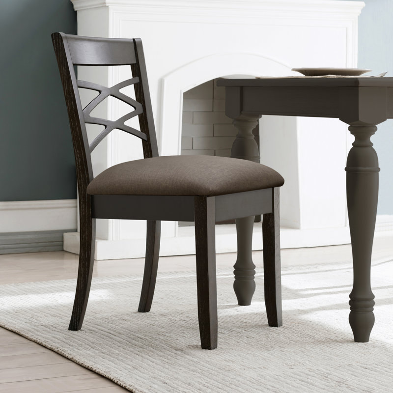 Jeanine Upholstered Counter Stool with Solid Wood Frame, Gray, Gray