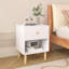 Table de chevet en bois 23,22 po H avec tiroir 1 tablette pour enfants, adultes, blanc