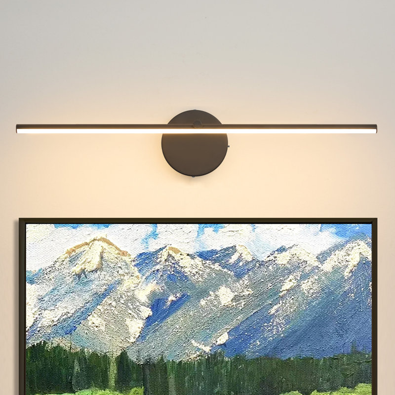 Applique murale à 1 lumière DEL à intensité variable avec température réglable de 5 couleurs, Noir mat