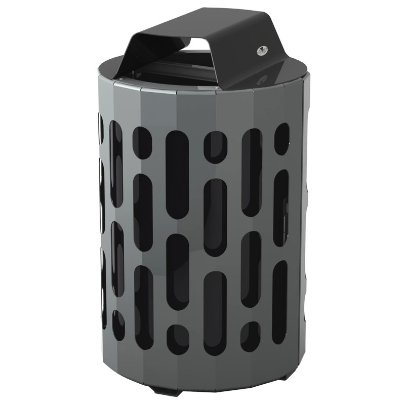 Poubelle 42 gallons, Noir