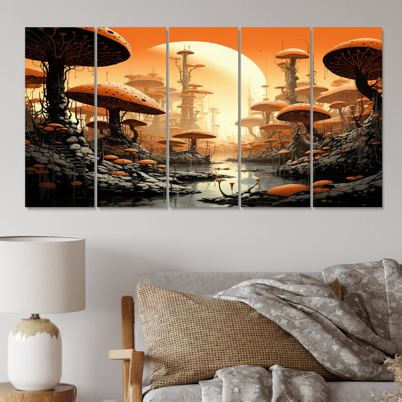 Reproduction d'art sur toile - 5 panneaux égaux