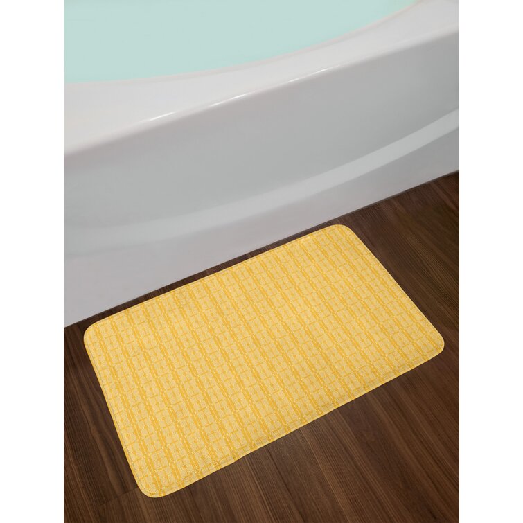 Laura Ashley Butter Chenille 2-Piece Bath Mat Set, Yellow